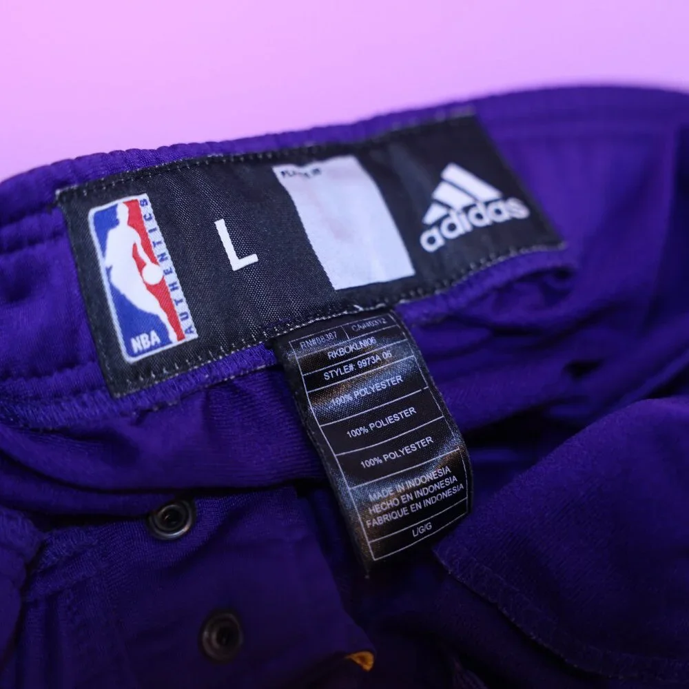 RARE Adidas Los Angeles Lakers Men's Warm Up Break Away Track Pants Size Large